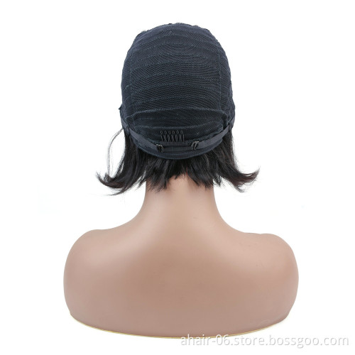4*4 Lace Closure Bob Wig 10A Nature Color Straight Bob Wigs 10-12 Inch Brazilian Hair Wholesale In Stock,100% Human Hair